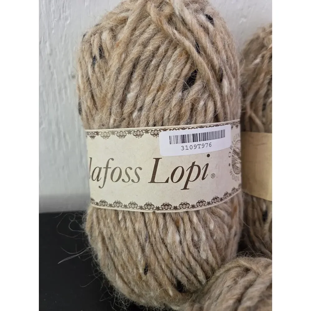 Lot 7 Lopi Reynolds Alafoss Icelandic Wool Yarn Bulky Tweed Knit Lot